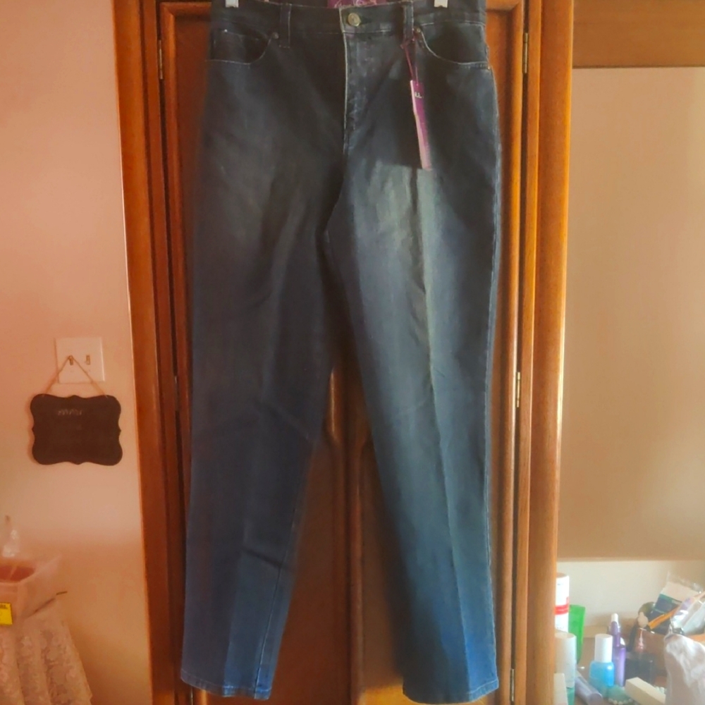 Gloria Vanderbilt Dark Blue Straight Leg Jeans
